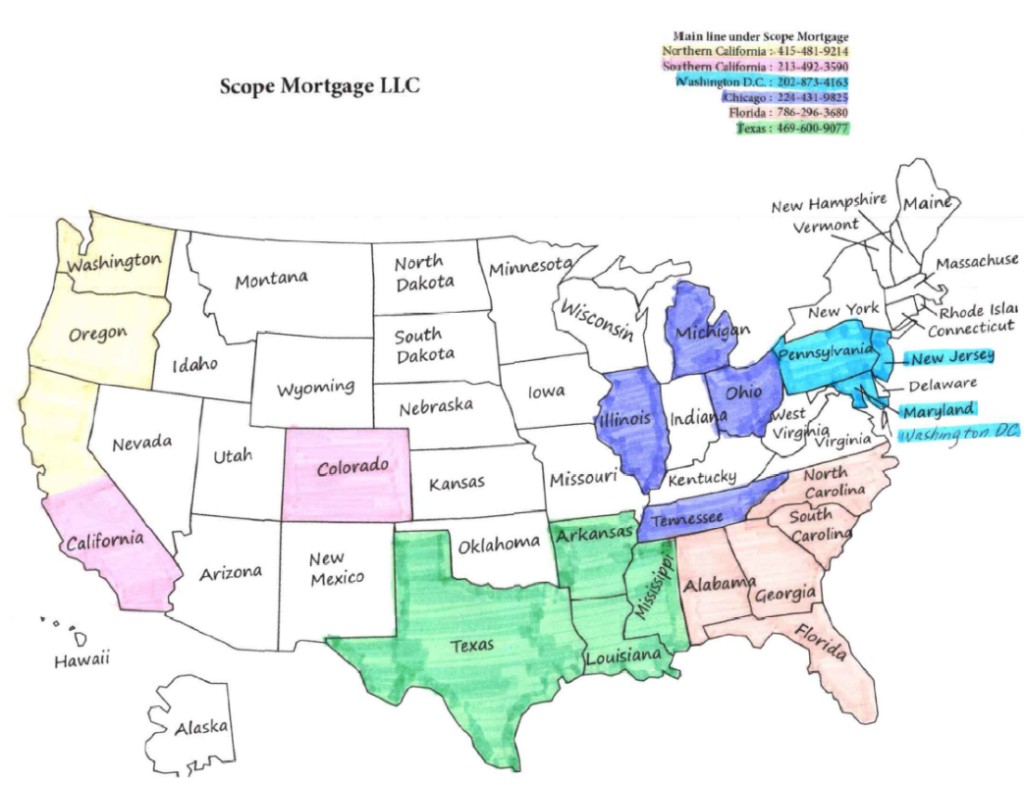 Scope Mortgage LLC Service Areas